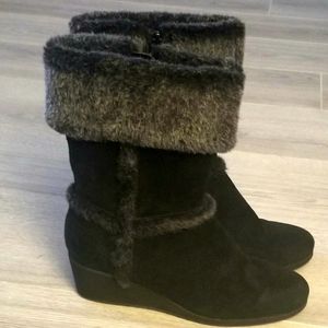 Easy Spirit faux fur/suede boots